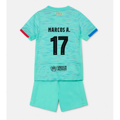 Maillot de foot Barcelona Marcos Alonso #17 Troisième enfant 2023-24 Manches Courte (+ pantalon court)